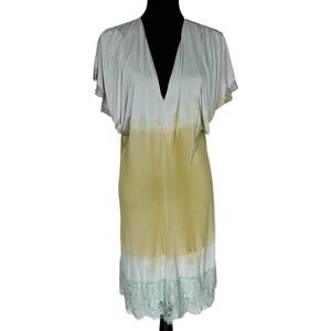 Phisique du Role Ombre Shift Dress LARGE Coquette Lace Italian Designer $398 NEW